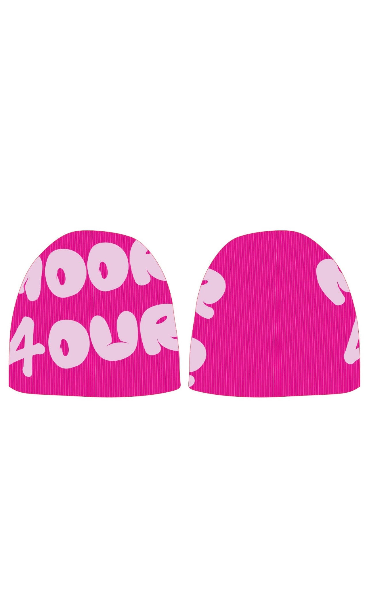 Beanie Pink/white